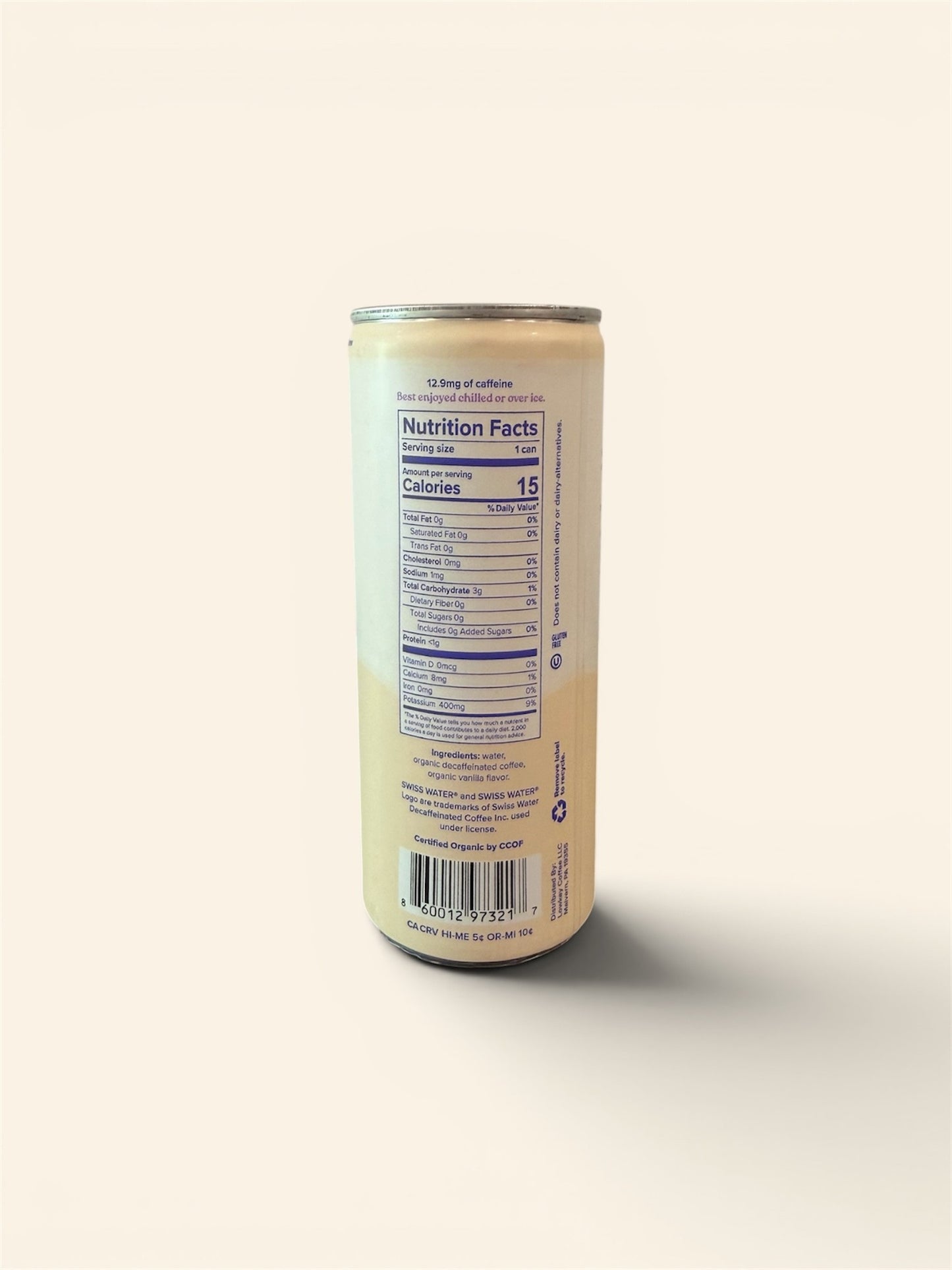 Vanilla Decaf Cold Brew, Unsweetened